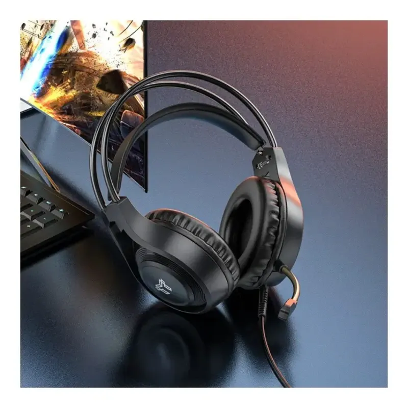 Hoco W106 – Tiger, auriculares para juegos negros con micrófono y control de volumen