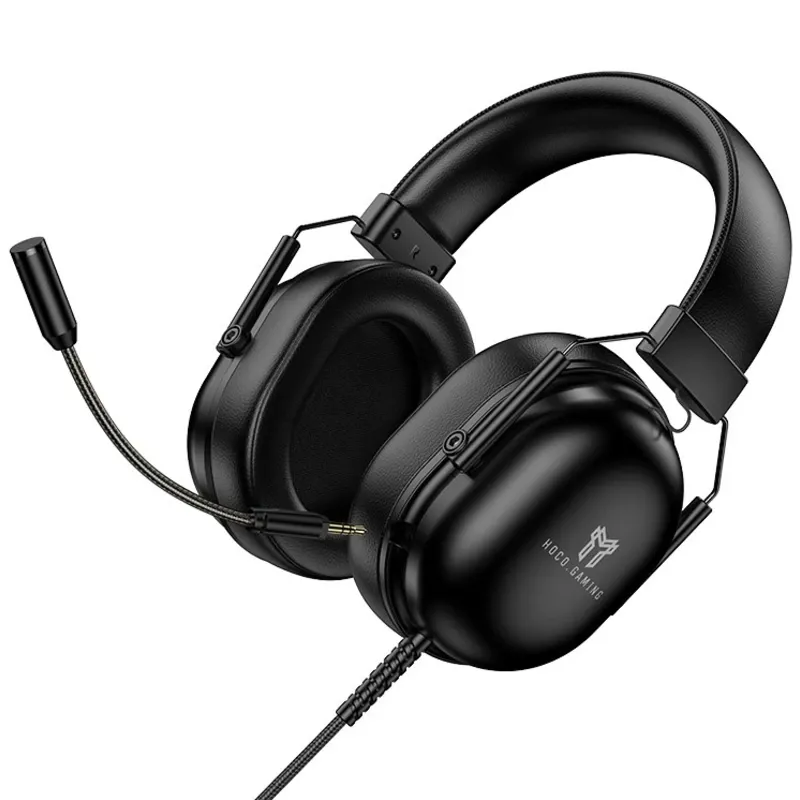 Hoco W113 – Auriculares para juegos USB 7.1 negros con micrófono omnidireccional