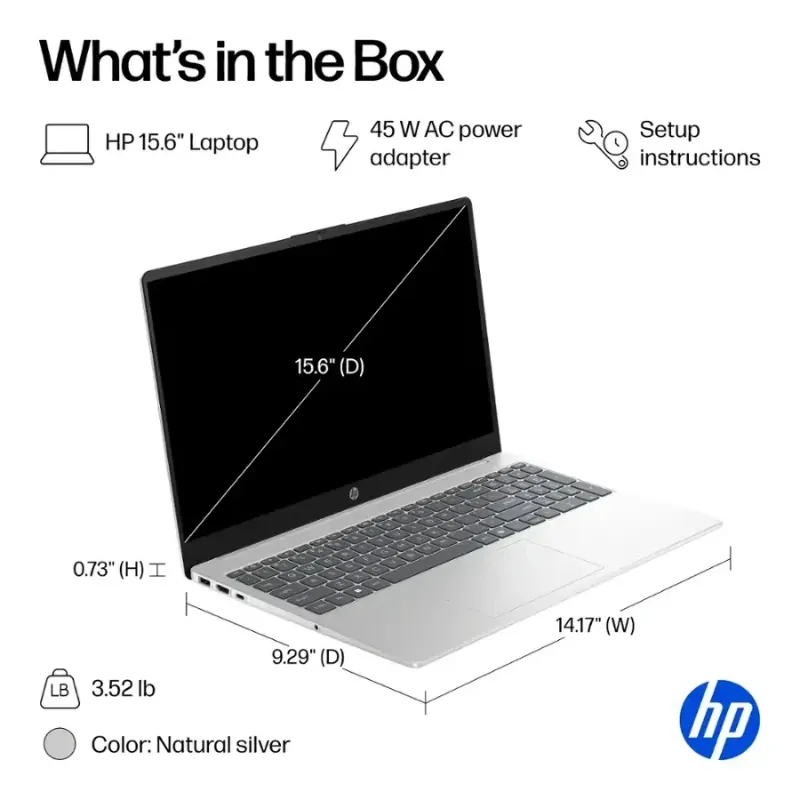 HP 15.6 – Core i3 + RAM 8Gb + UFS 128Gb (Modelo 15-fd0113dx) 