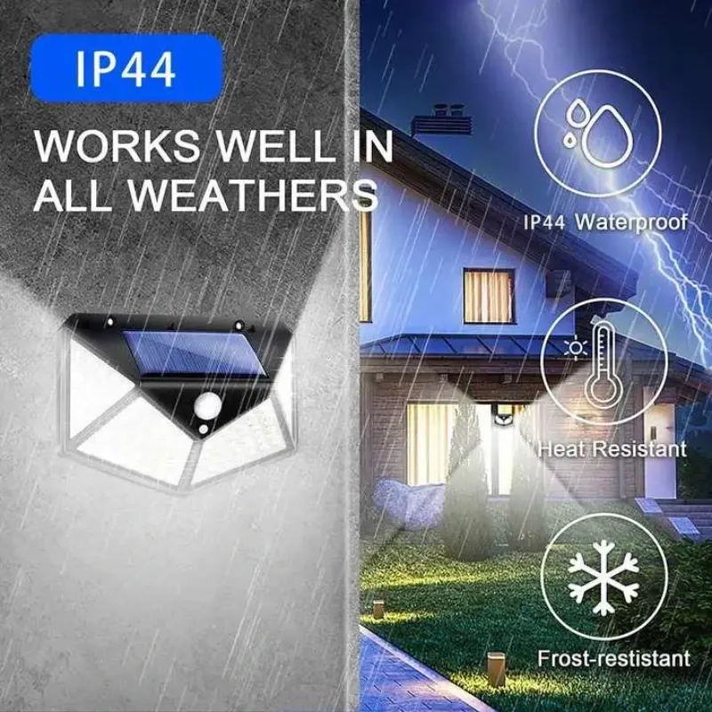 Lámpara Solar de Pared Exterior con Sensor de Movimiento PIR – 900LM IP44