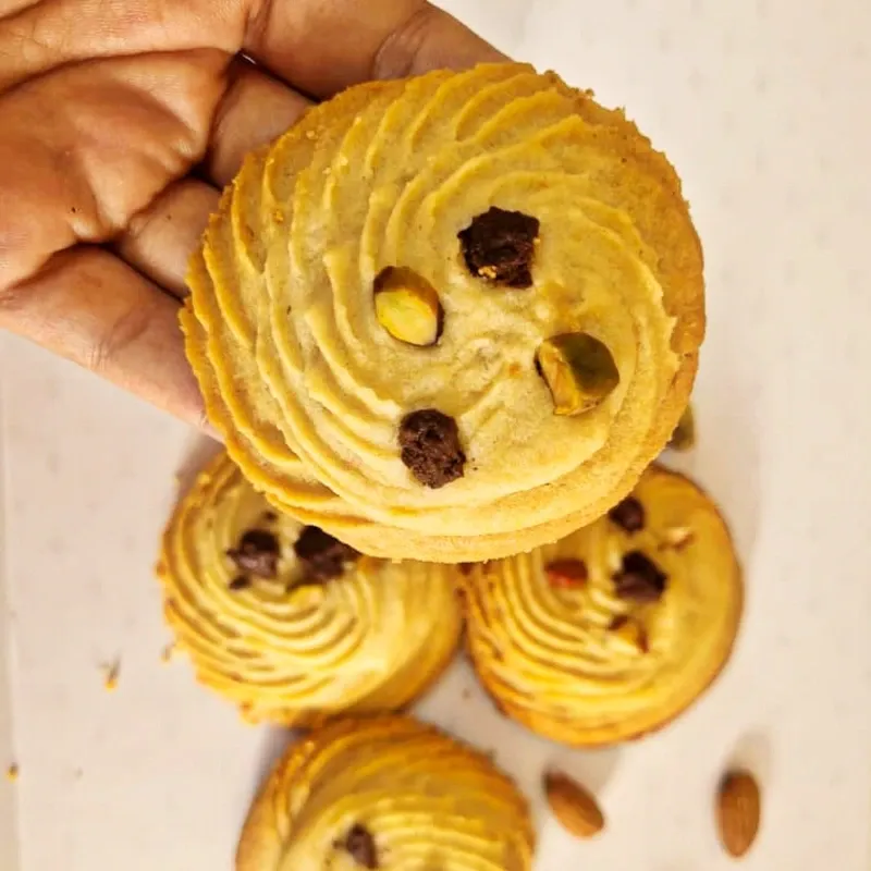 Cookies de chocolate y pistacho/almendras