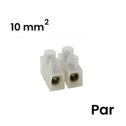 10mm2 Par de Perritos eléctricos blancos plásticos