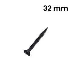 32mm Tornillo punta pladur negro