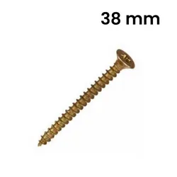 38mm Tornillo punta dorado