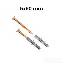 5x50 mm Expansión plástica con tornillo