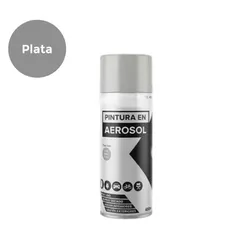 Espray pintura esmalte plateado