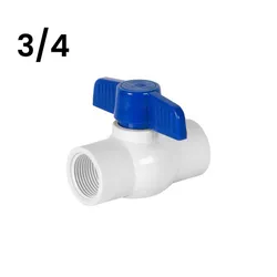 Llave paso PVC blanca 3/4