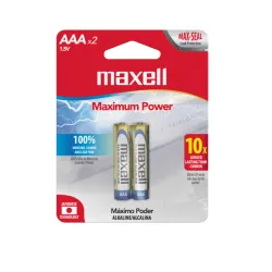 Batería Alcalina Maxell AAA 1,5 VOLTS Blister 2 Unidades
