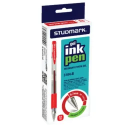 Bolígrafo gel 3104-B 0.7mm rojo (docena)