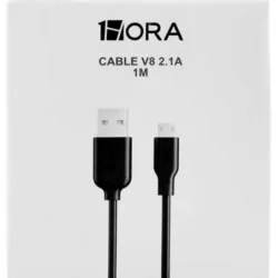 Cable V8 2.1A CAB236 Negro 1Hora