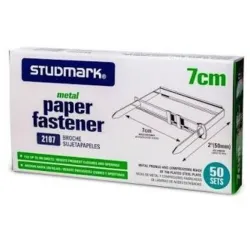 Caja de 50 Ganchos Metálicos para Folder Studmark