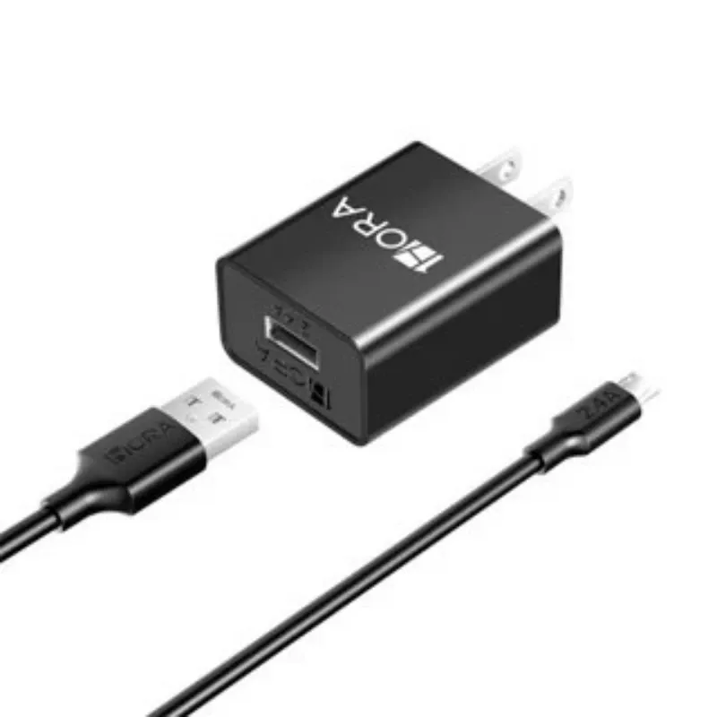 Cargador 12W con cable micro usb Negro 1Hora GAR124