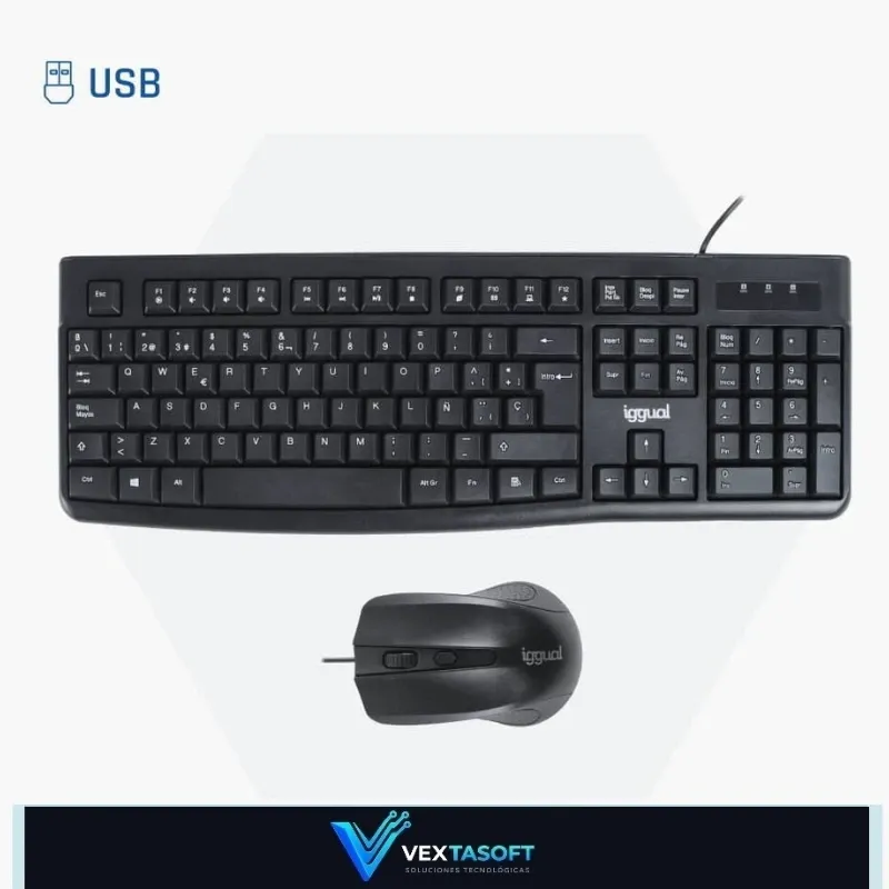 Kit teclado y ratón cable Iggual