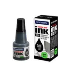 Tinta para almohadilla de cuño color negro