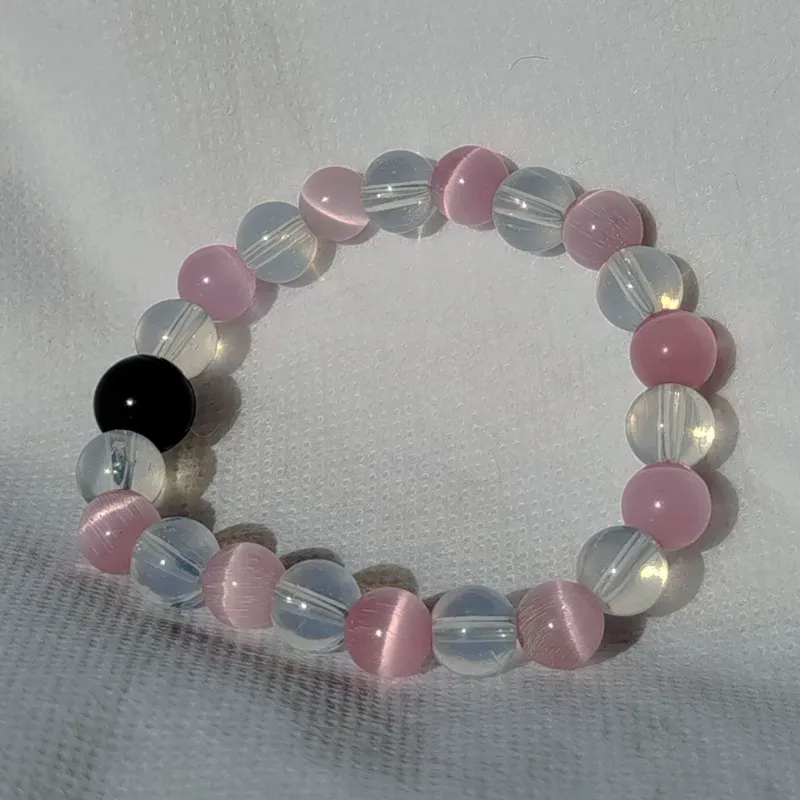 Pulsera Ojo de gato y Piedra lunar