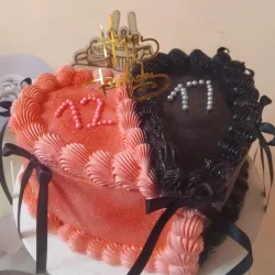 Cake de 25 cm con forma de Corazón en tendencia