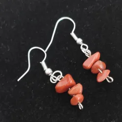 Aretes de jaspe rojo 