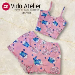 Pijama de 2 piezas corto Stitch 003 Rosa