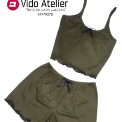 Pijama 2 piezas Verde oliva