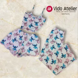Pijama 3 piezas Stitch 001