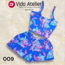 Pijama de 2 piezas corto Stitch 009