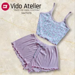 Pijama de 2 piezas corto Rosa C