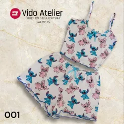 Pijama de 2 piezas corto Stitch 001
