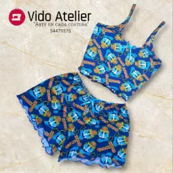 Pijama de 2 piezas corto Donald Azul