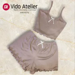 Pijama de 2 piezas corto Camel