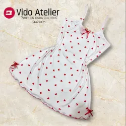Vestido Blanco corazones