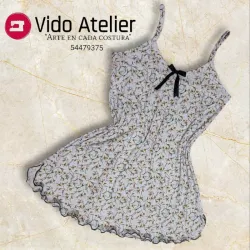 Vestido Estampado Camel