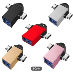 Adaptador OTG USB a  V8 y Tipo C