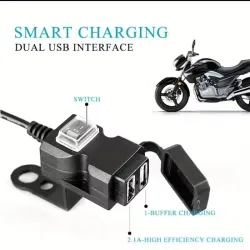 Adaptador USB cargador de motocicleta 