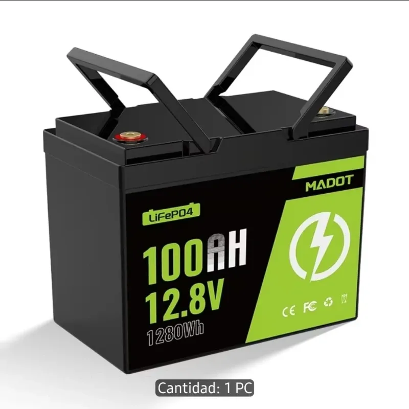 Bateria MADOT 12.8v x 100Ah (1280W)