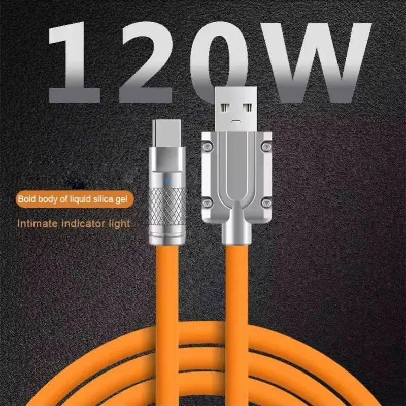 cable de silicona líquida tipo c carga súper rápida 