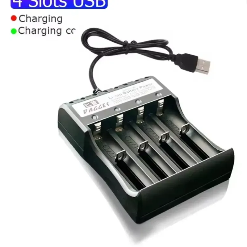 cargador para celda de litio 18650 4 ranuras