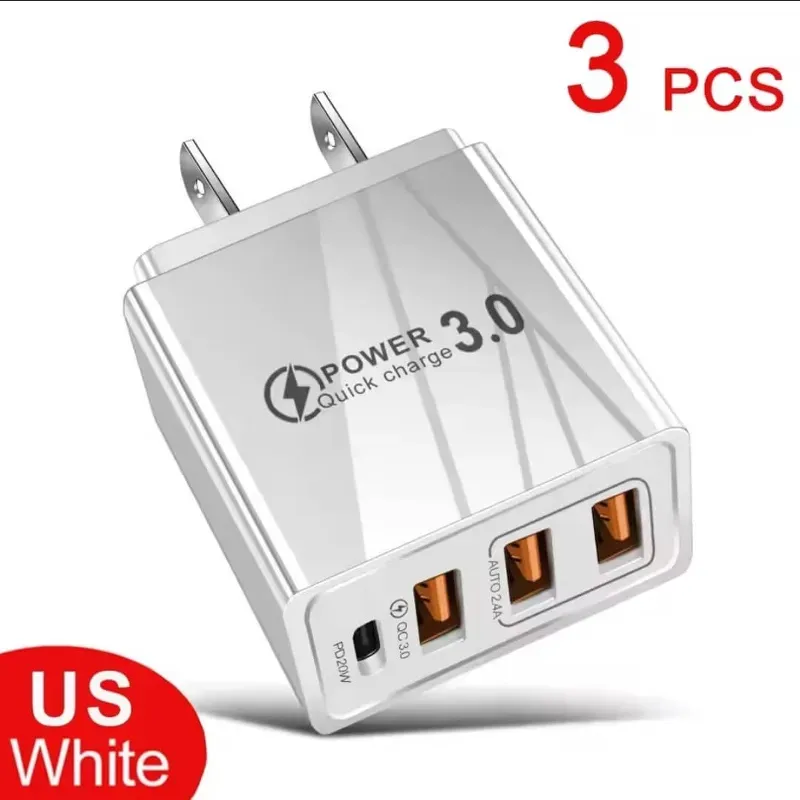 cubo de carga 3 puertos USB + 1 tipo C 