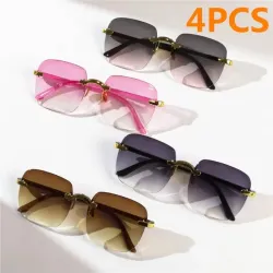 gafas de sol cuadradas sin montura 