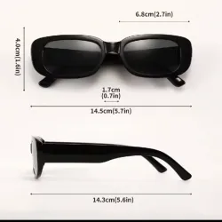 gafas de sol rectangulares negras