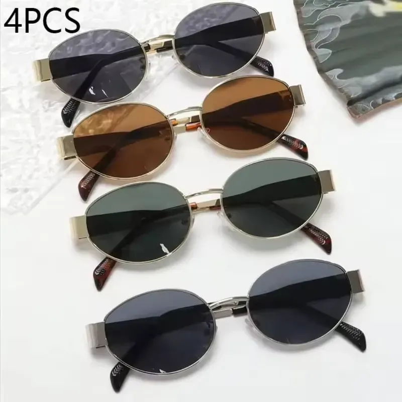 gafas ovaladas pequeñas de metal 