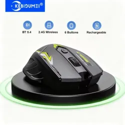 Mause gamer con detalles en verde