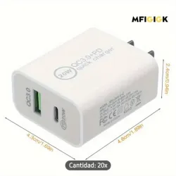 Piña de carga USB y tipo C