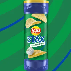 LAYS STAX SOUR CREAM & ONION 