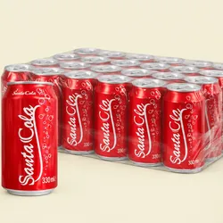 Caja de refresco de lata cola