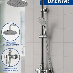 Ducha con llave mezcladora