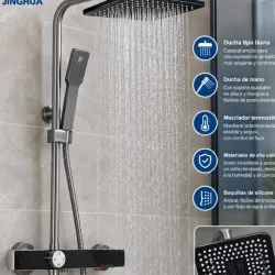 Ducha moderna con llave mezclardora termostática