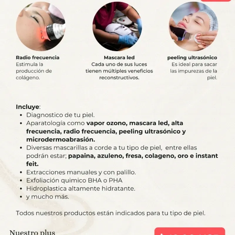 Limpieza facial premium plus (VIP)