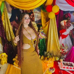 Vestido “Diosa de oro”