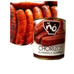 Chorizo español en manteca 640g marca ÑO