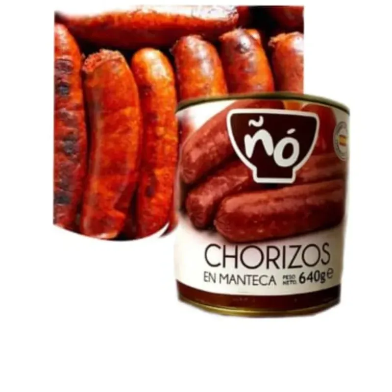 Chorizo español en manteca 640g marca ÑO